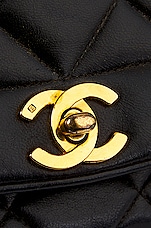 FWRD Renew Chanel Medium Quilted Diana Flap Bag in Black, view 6, click to view large image.