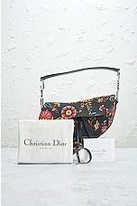 FWRD Renew Dior Floral Saddle Bag in Multi Black, view 10, click to view large image.