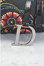 FWRD Renew Dior Floral Saddle Bag in Multi Black, view 6, click to view large image.