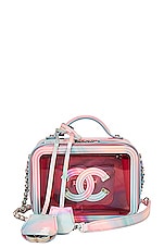 FWRD Renew Chanel 2020 Small Filigree PVC Vanity Bag in Pink, view 1, click to view large image.
