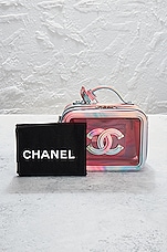FWRD Renew Chanel 2020 Small Filigree PVC Vanity Bag in Pink, view 10, click to view large image.