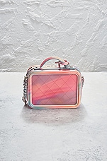 FWRD Renew Chanel 2020 Small Filigree PVC Vanity Bag in Pink, view 3, click to view large image.