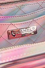 FWRD Renew Chanel 2020 Small Filigree PVC Vanity Bag in Pink, view 5, click to view large image.