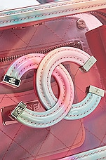FWRD Renew Chanel 2020 Small Filigree PVC Vanity Bag in Pink, view 6, click to view large image.