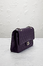 FWRD Renew Chanel Medium Caviar Classic Double Flap Shoulder Bag in Purple, view 4, click to view large image.