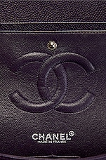 FWRD Renew Chanel Medium Caviar Classic Double Flap Shoulder Bag in Purple, view 5, click to view large image.