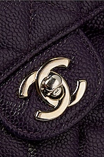 FWRD Renew Chanel Medium Caviar Classic Double Flap Shoulder Bag in Purple, view 6, click to view large image.