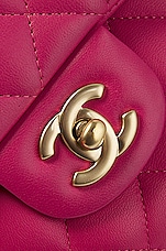 FWRD Renew Chanel Medium Lambskin Classic Double Flap Shoulder Bag in Pink, view 6, click to view large image.