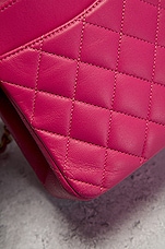 FWRD Renew Chanel Medium Lambskin Classic Double Flap Shoulder Bag in Pink, view 7, click to view large image.