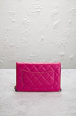 FWRD Renew Chanel Matelasse Caviar Classic Chain Wallet Bag in Pink, view 3, click to view large image.
