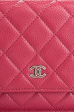 FWRD Renew Chanel Matelasse Caviar Classic Chain Wallet Bag in Pink, view 6, click to view large image.