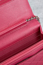 FWRD Renew Chanel Matelasse Caviar Classic Chain Wallet Bag in Pink, view 7, click to view large image.
