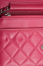 FWRD Renew Chanel Matelasse Caviar Classic Chain Wallet Bag in Pink, view 8, click to view large image.