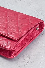 FWRD Renew Chanel Matelasse Caviar Classic Chain Wallet Bag in Pink, view 9, click to view large image.
