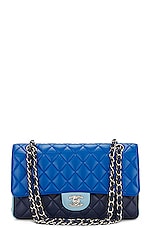 FWRD Renew Chanel 2016 Medium Matelasse 25 Classic Double Flap Bag in Blue, view 1, click to view large image.