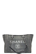 Chanel Deauville Canvas Chain Tote Bag