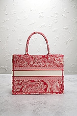 FWRD Renew Dior Book Tote Bag in Red, view 3, click to view large image.