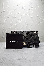 FWRD Renew Chanel Quilted Calfskin XXL Travel Flap Bag in Black, view 10, click to view large image.