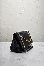 FWRD Renew Chanel Quilted Calfskin XXL Travel Flap Bag in Black, view 4, click to view large image.