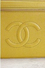 FWRD Renew Chanel Caviar 2 Way Vanity Shoulder Bag in Green, view 6, click to view large image.