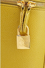 FWRD Renew Chanel Caviar 2 Way Vanity Shoulder Bag in Green, view 9, click to view large image.