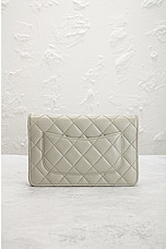 FWRD Renew Chanel Lambskin Wallet On Chain in Gray, view 3, click to view large image.