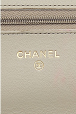FWRD Renew Chanel Lambskin Wallet On Chain in Gray, view 6, click to view large image.