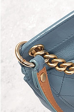 FWRD Renew Chanel Quilted Chain Shoulder Bag in Blue, view 8, click to view large image.