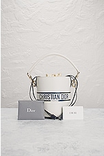 FWRD Renew Dior Calfskin 2 Way Bucket Bag in White, view 10, click to view large image.