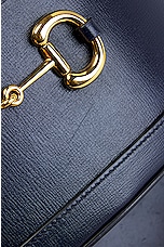 FWRD Renew Gucci Horsebit 1955 Bucket Bag in Navy, view 9, click to view large image.
