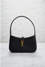 FWRD Renew Saint Laurent Micro Le 5 A 7 Hobo Bag in Nero, view 2, click to view large image.