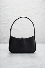 FWRD Renew Saint Laurent Micro Le 5 A 7 Hobo Bag in Nero, view 3, click to view large image.