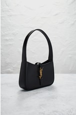 FWRD Renew Saint Laurent Micro Le 5 A 7 Hobo Bag in Nero, view 4, click to view large image.