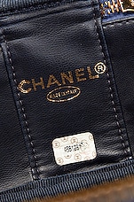FWRD Renew Chanel Vintage Denim Timeless Vanity Bag in Blue, view 5, click to view large image.