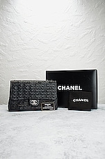 FWRD Renew Chanel 2014 Embroidery Jumbo Classic Flap Bag in Black, view 10, click to view large image.
