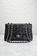 FWRD Renew Chanel 2014 Embroidery Jumbo Classic Flap Bag in Black, view 2, click to view large image.