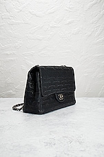 FWRD Renew Chanel 2014 Embroidery Jumbo Classic Flap Bag in Black, view 4, click to view large image.