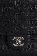 FWRD Renew Chanel 2014 Embroidery Jumbo Classic Flap Bag in Black, view 6, click to view large image.