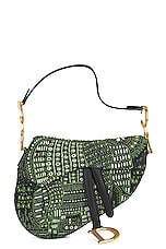 FWRD Renew Dior Saddle Bag in Green, view 1, click to view large image.