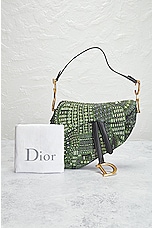 FWRD Renew Dior Saddle Bag in Green, view 9, click to view large image.