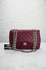 FWRD Renew Chanel Jumbo Classic Flap Shoulder Bag in Purple, view 10, click to view large image.