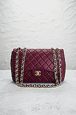 FWRD Renew Chanel Jumbo Classic Flap Shoulder Bag in Purple, view 2, click to view large image.