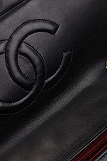 FWRD Renew Chanel Lambskin Quilted Chain Flap Shoulder Bag in Black, view 7, click to view large image.