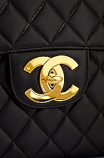 FWRD Renew Chanel Jumbo XL Quilted Turnlock Half Flap Shoulder Bag in Black, view 6, click to view large image.