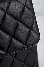 FWRD Renew Chanel Jumbo XL Quilted Turnlock Half Flap Shoulder Bag in Black, view 7, click to view large image.