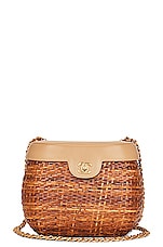 FWRD Renew Chanel Vintage CC Wicker Basket Bag in Beige, view 1, click to view large image.