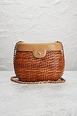 FWRD Renew Chanel Vintage CC Wicker Basket Bag in Beige, view 2, click to view large image.