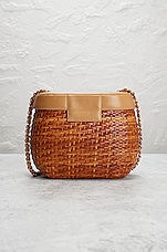 FWRD Renew Chanel Vintage CC Wicker Basket Bag in Beige, view 3, click to view large image.