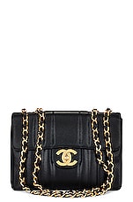 FWRD Renew Chanel Vintage Jumbo Caviar Turnlock Single Flap Bag in Black, view 1, click to view large image.