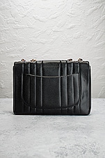 FWRD Renew Chanel Vintage Jumbo Caviar Turnlock Single Flap Bag in Black, view 3, click to view large image.